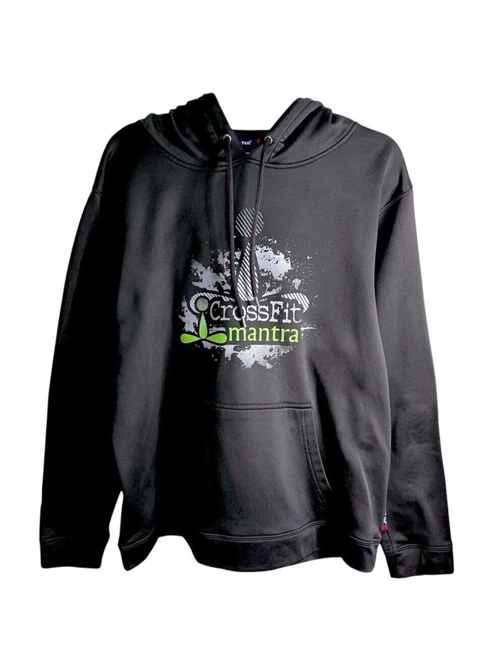 CrossFit Mantra Hoodie Sweatshirt Size Medium Black